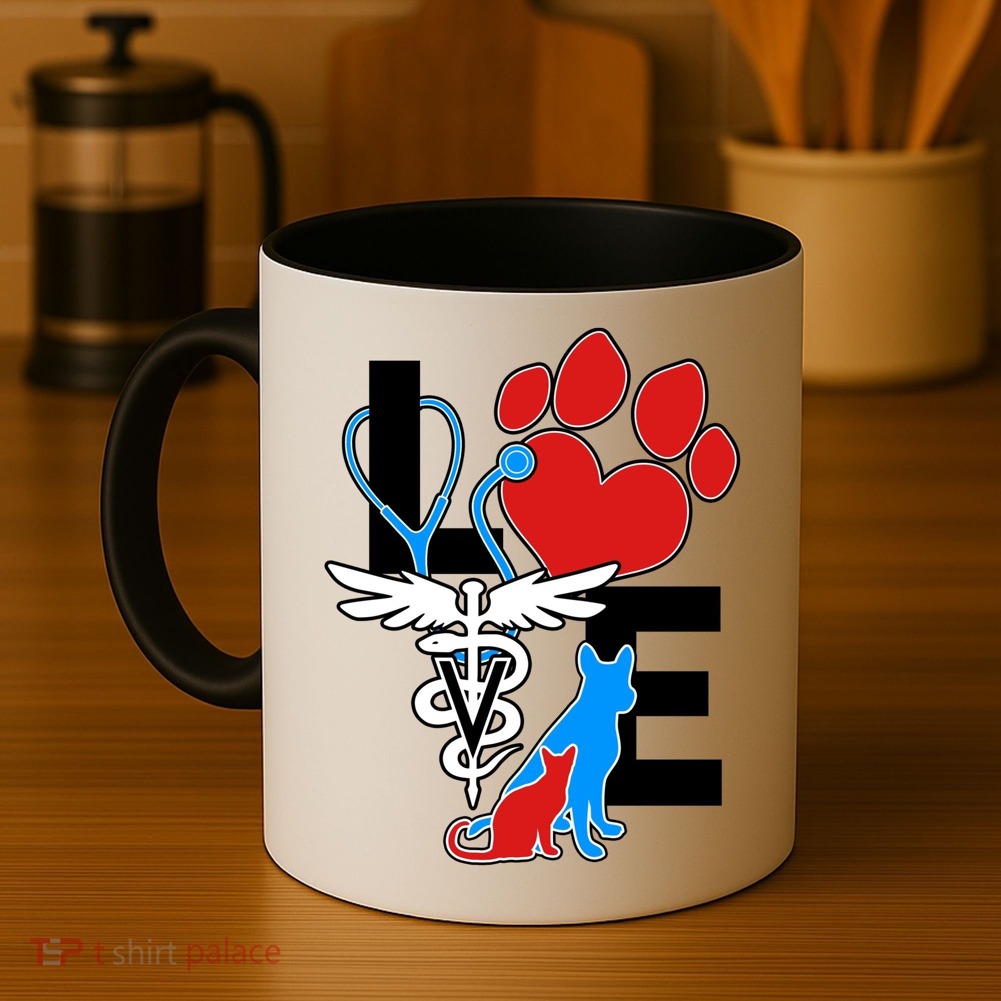 Veterinarian Love Cat and Dog Coffee Mug