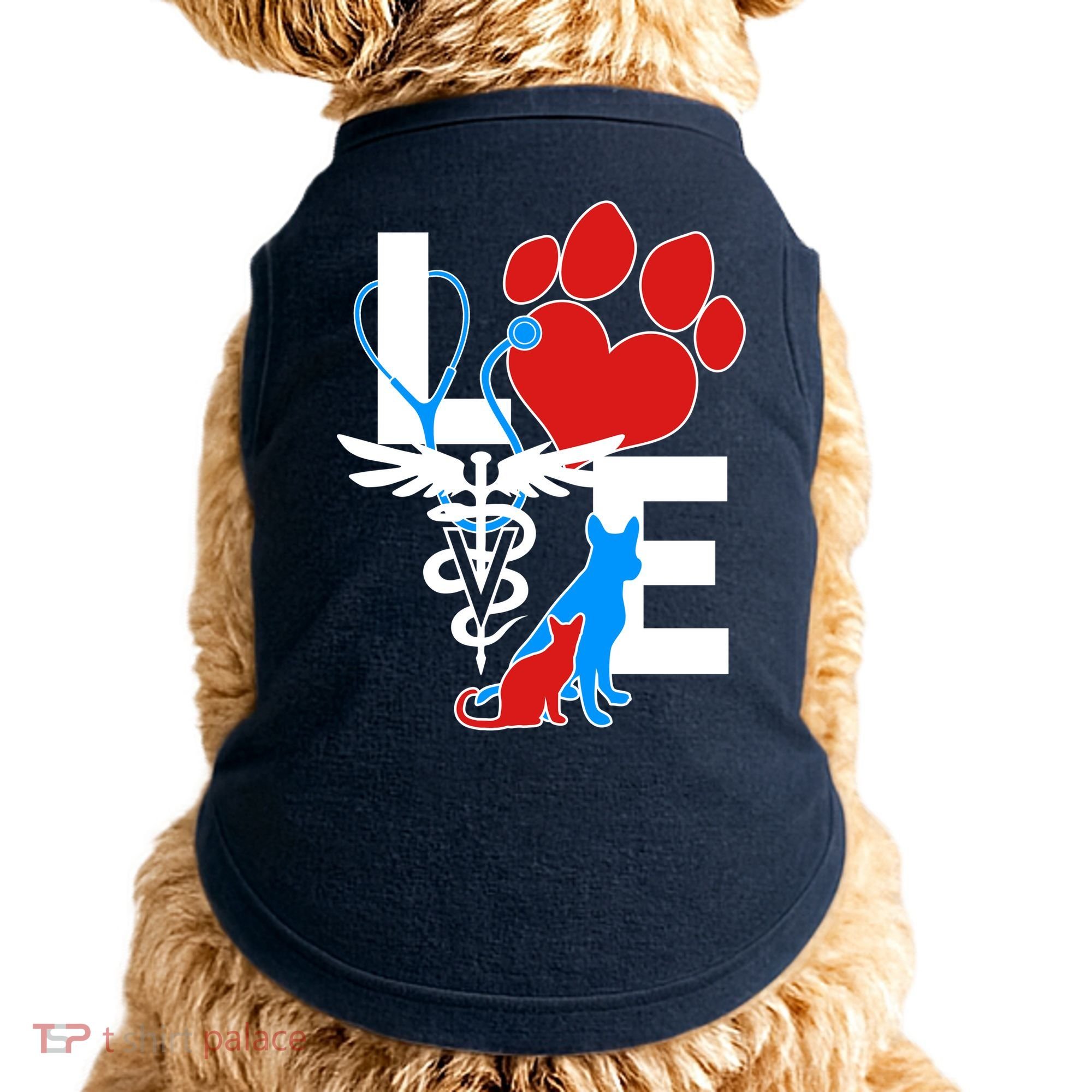 Veterinarian Love Cat and Dog Doggie Tank
