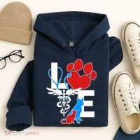 Veterinarian Love Cat and Dog Hoodie thumb 4