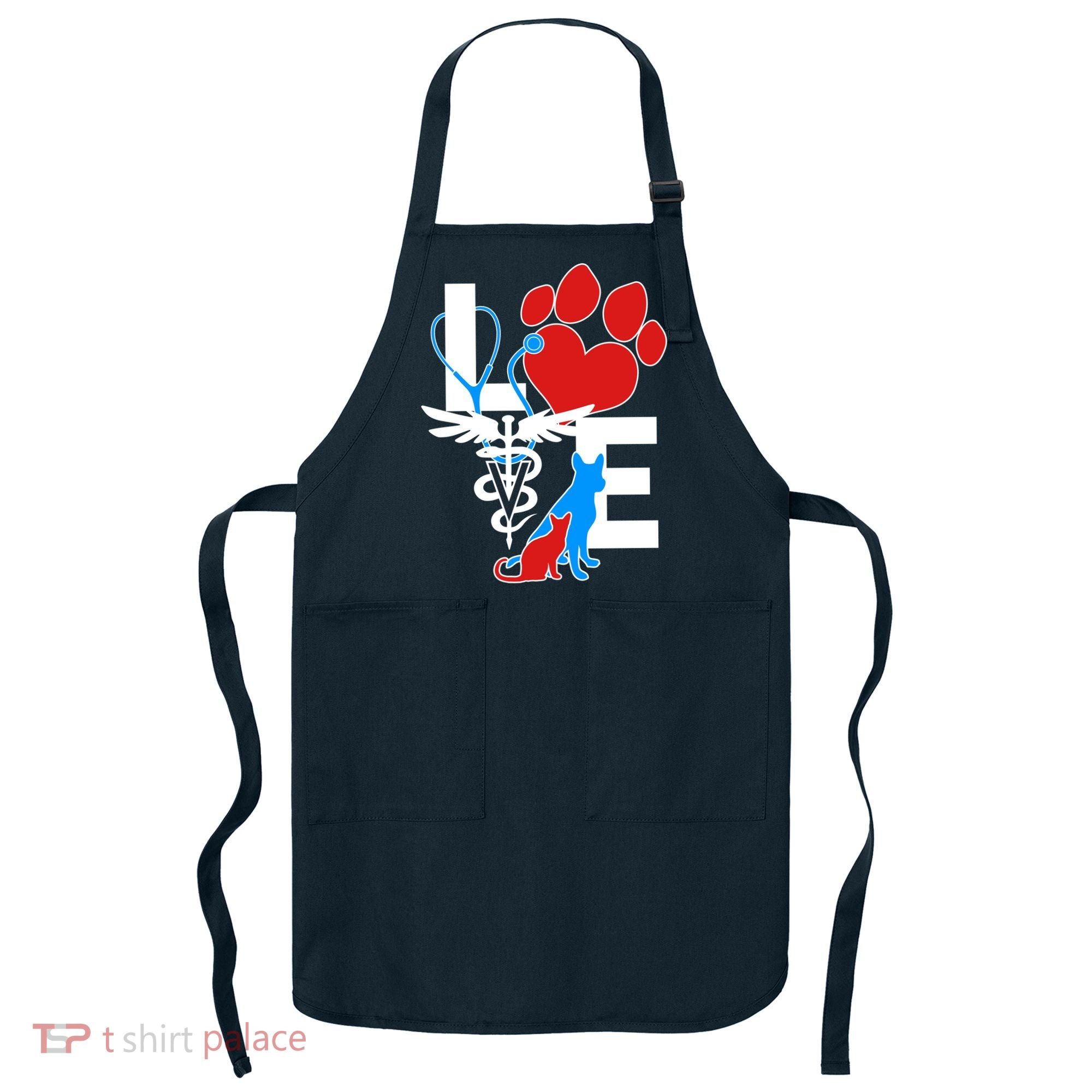 Veterinarian Love Cat and Dog Apron
