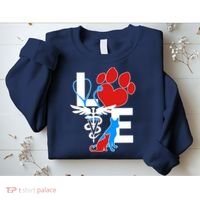Veterinarian Love Cat and Dog Sweatshirt thumb 2