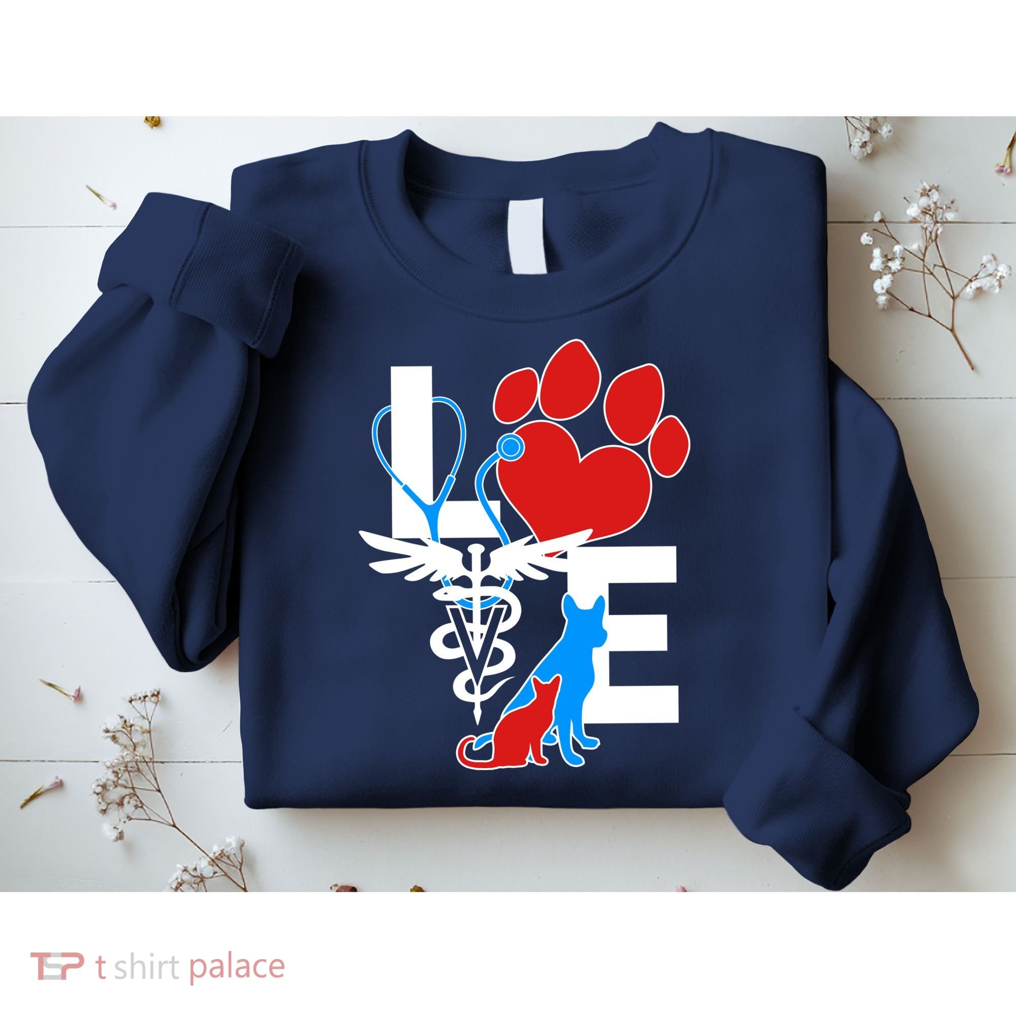 Veterinarian Love Cat and Dog Sweatshirt