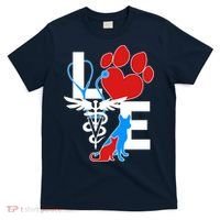 Veterinarian Love Cat and Dog T-Shirt thumb 0
