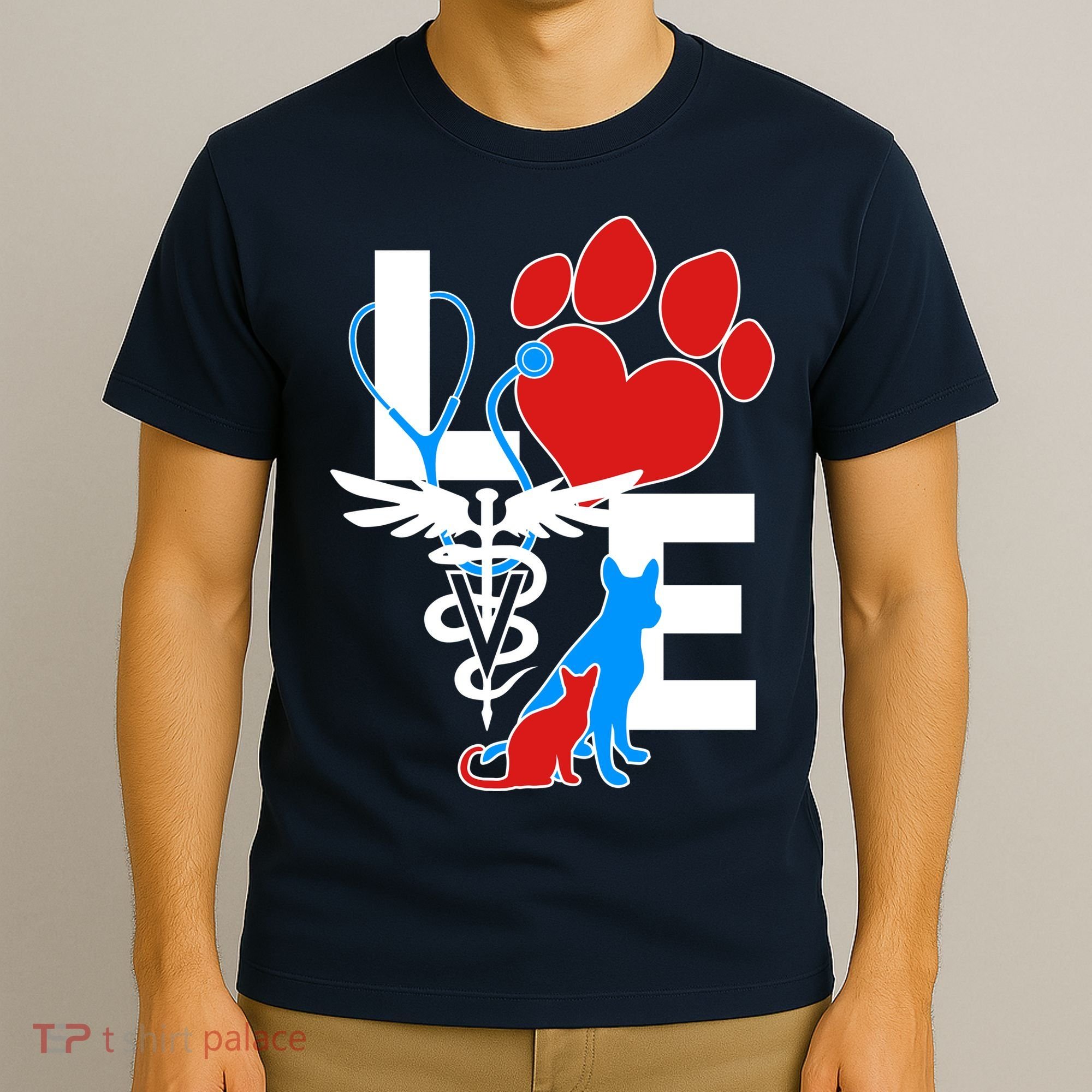 Veterinarian Love Cat and Dog T-Shirt