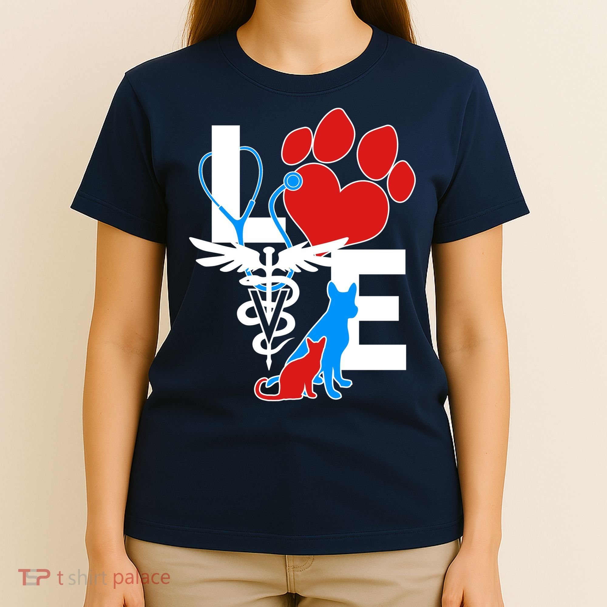 Veterinarian Love Cat and Dog T-Shirt
