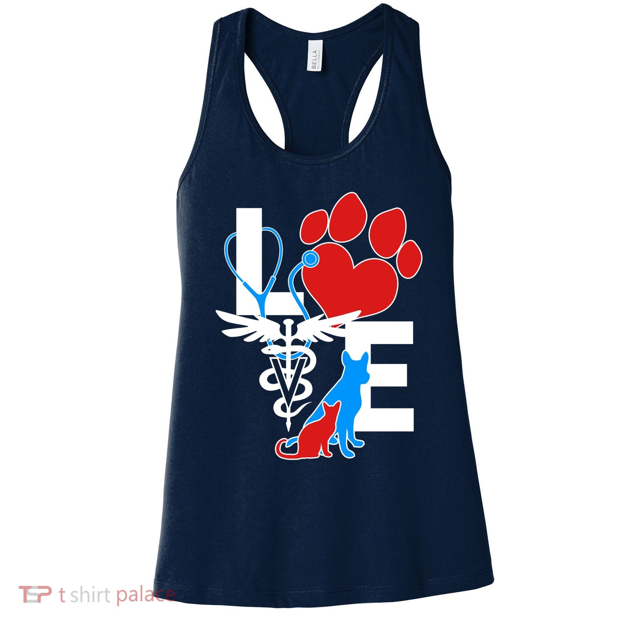 Veterinarian Love Cat and Dog Women's Tank Top