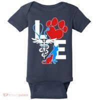 Veterinarian Love Cat and Dog Baby Bodysuit thumb 0