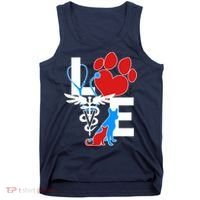Veterinarian Love Cat and Dog Tank Top thumb 0