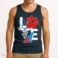 Veterinarian Love Cat and Dog Tank Top thumb 3