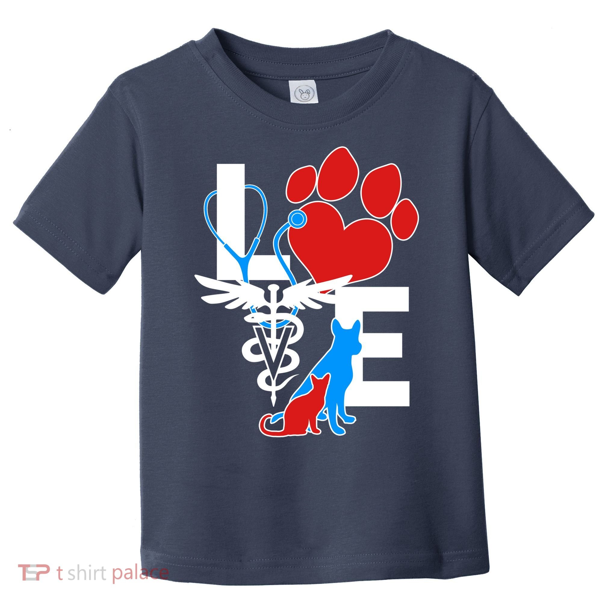 Veterinarian Love Cat and Dog Toddler T-Shirt