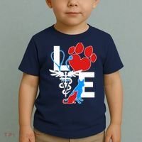 Veterinarian Love Cat and Dog Toddler T-Shirt thumb 2
