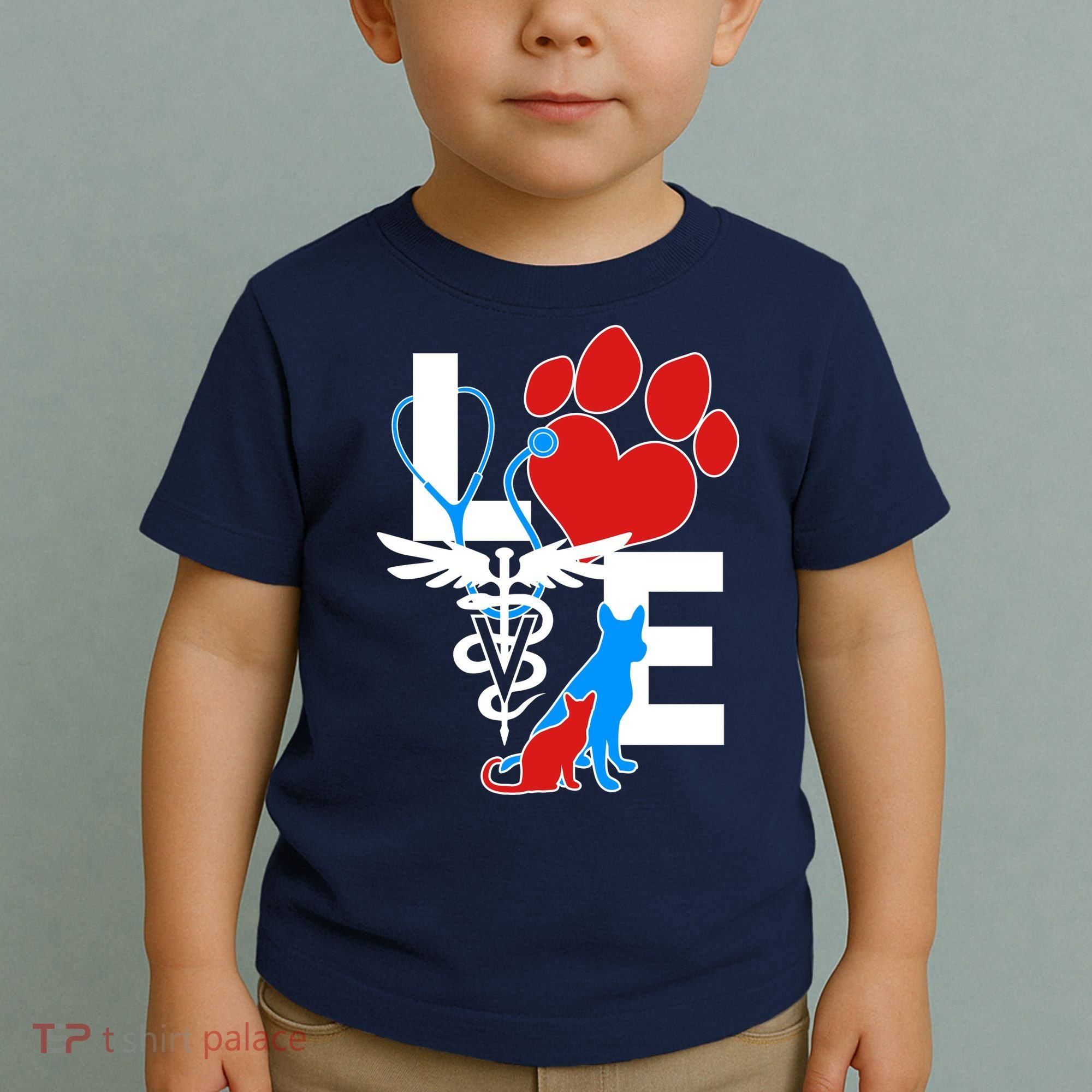 Veterinarian Love Cat and Dog Toddler T-Shirt