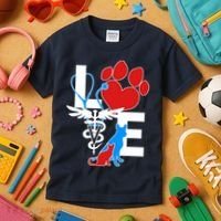 Veterinarian Love Cat and Dog Kids T-Shirt thumb 3