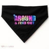 Vintaeg F Around And Find Out Tie Dye Lover Gift USA-Made Doggie Bandana thumb 0