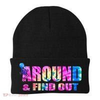 Vintaeg F Around And Find Out Tie Dye Lover Gift Beanie thumb 0