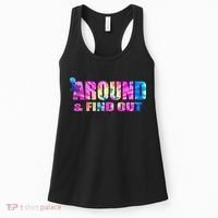 Vintaeg F Around And Find Out Tie Dye Lover Gift Women's Tank Top thumb 0