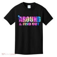 Vintaeg F Around And Find Out Tie Dye Lover Gift Kids T-Shirt thumb 0