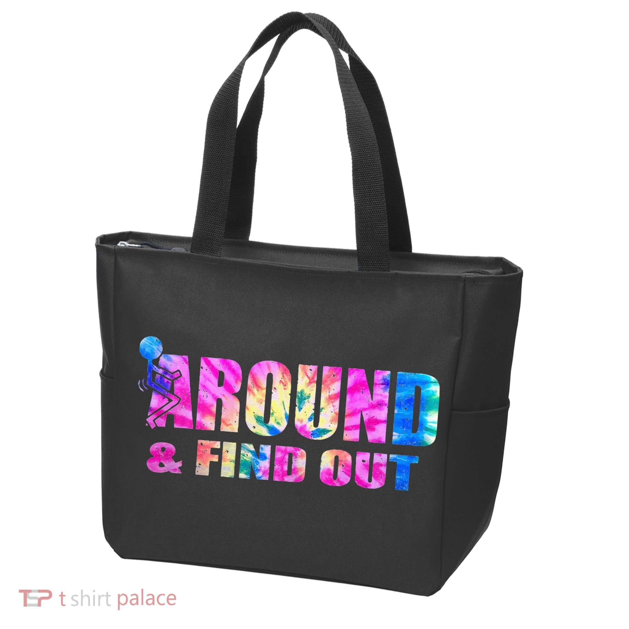Vintaeg F Around And Find Out Tie Dye Lover Gift Tote Bag
