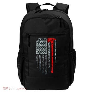Vintage Firefighter American Grunge Flag & Axe Backpack
