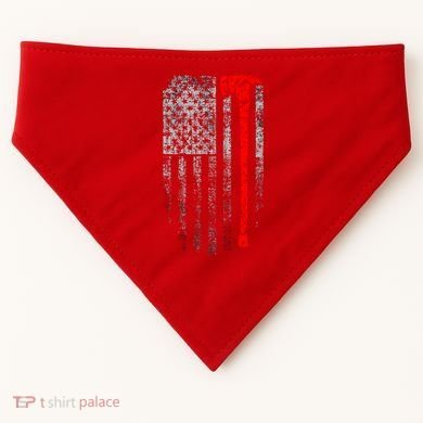 Vintage Firefighter American Grunge Flag & Axe USA-Made Doggie Bandana
