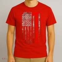 Vintage Firefighter American Grunge Flag & Axe T-Shirt thumb 3