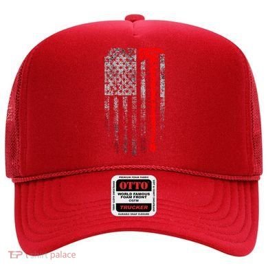 Vintage Firefighter American Grunge Flag & Axe Hat