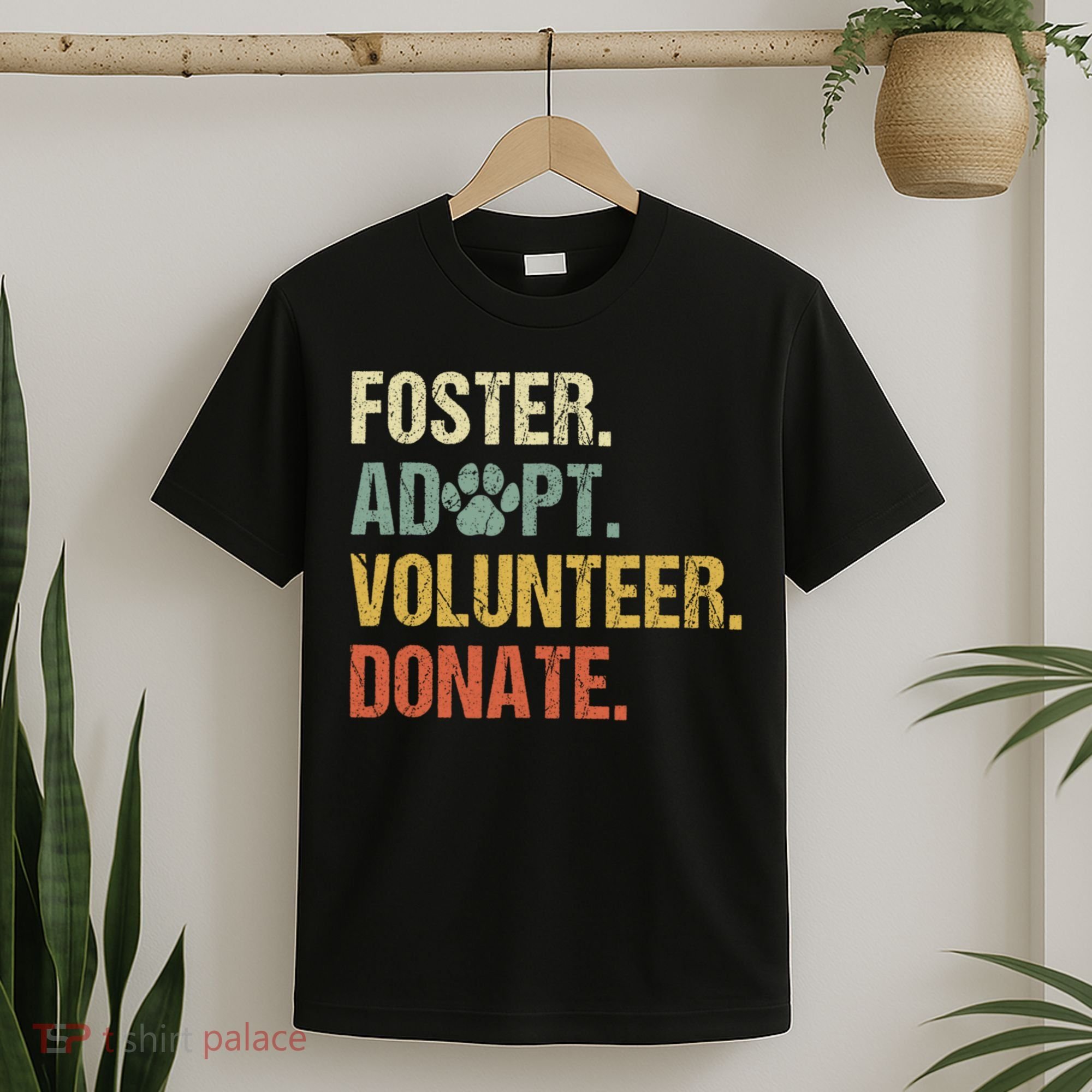 Vintage Foster Adopt Volunteer Donate Animals Rescue Shelter T-Shirt