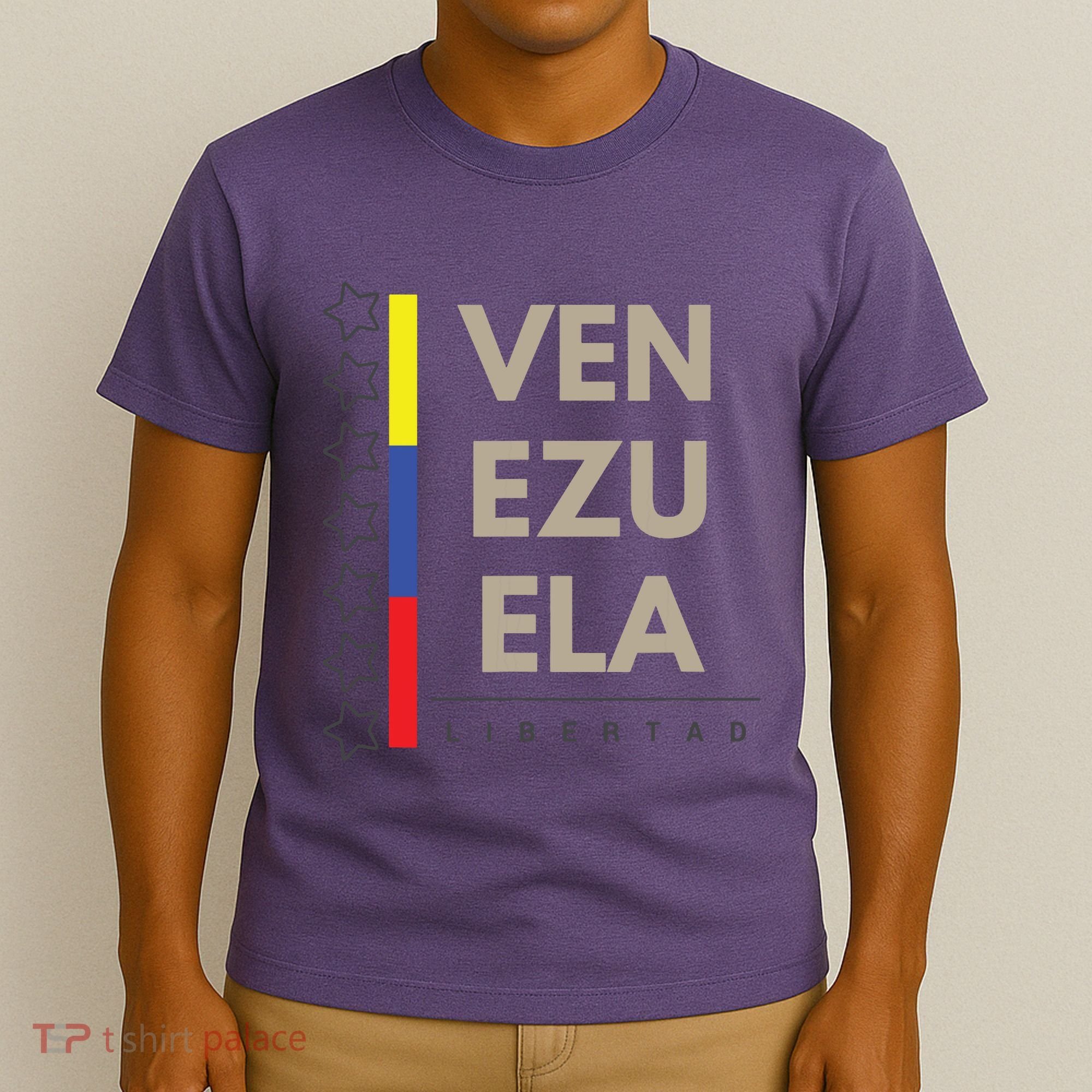 Venezuelan Flag Apparel With 7 Stars Libertad Tricolor Gift T-Shirt