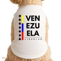 Venezuelan Flag Apparel 7 Stars Libertad Proud White Gift Doggie Tank thumb 0