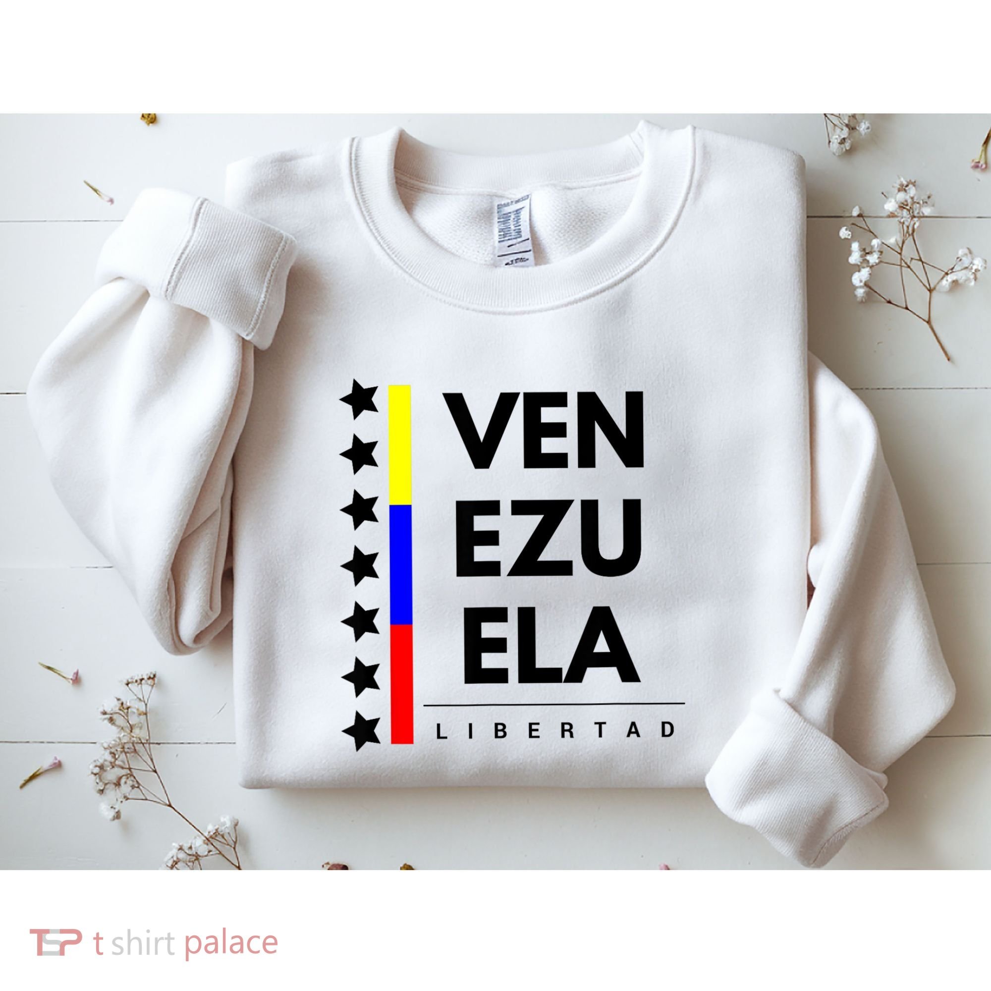 Venezuelan Flag Apparel 7 Stars Libertad Proud White Gift Sweatshirt