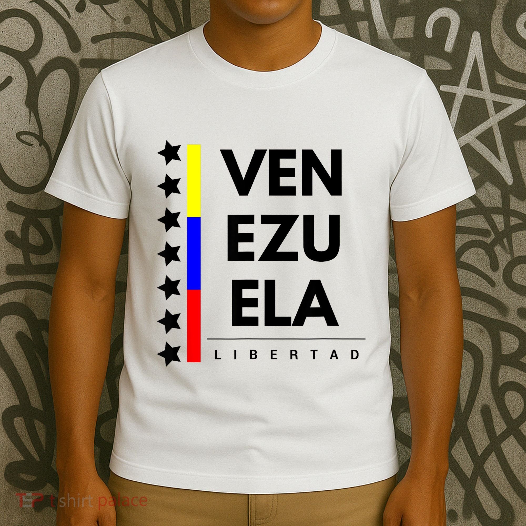 Venezuelan Flag Apparel 7 Stars Libertad Proud White Gift T-Shirt