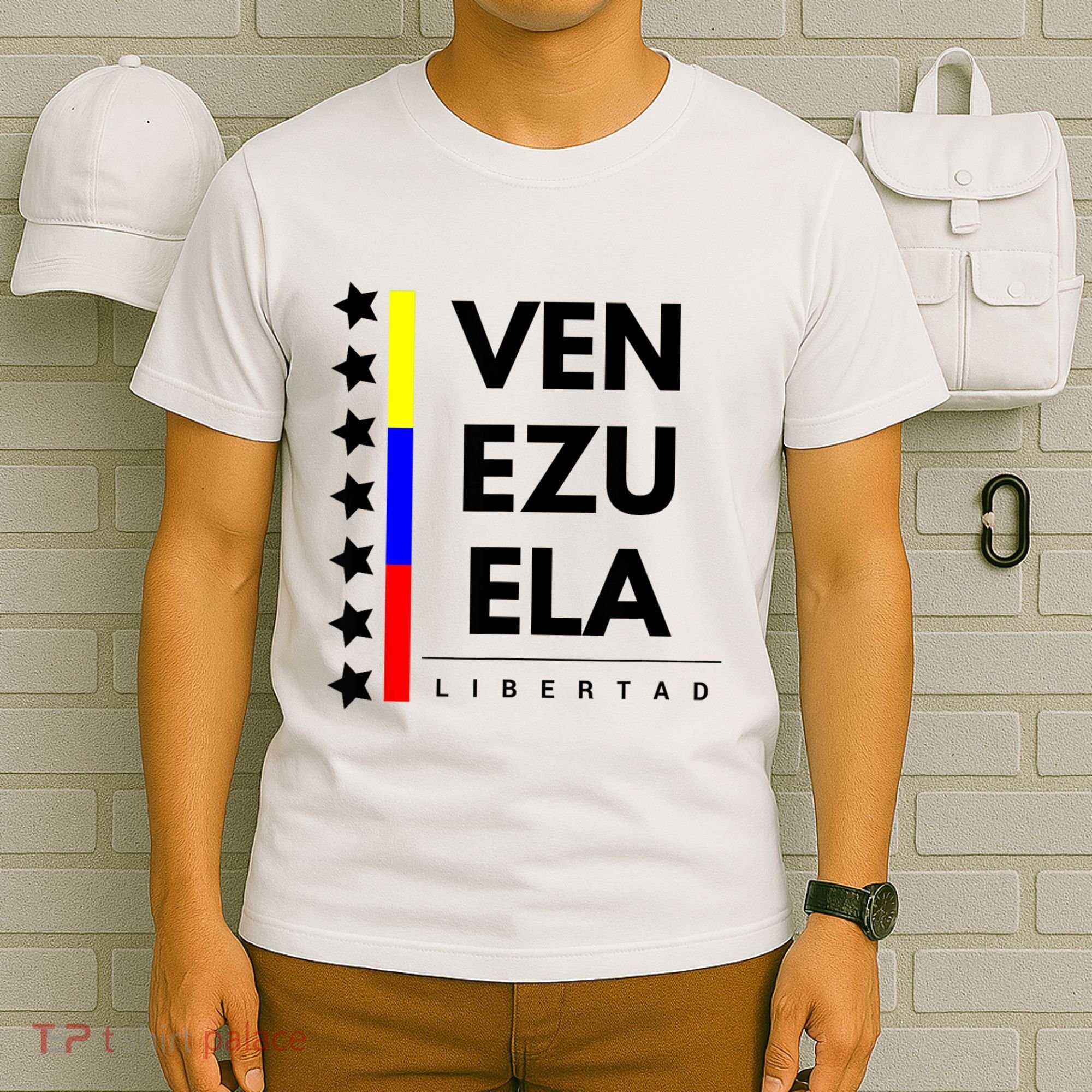 Venezuelan Flag Apparel 7 Stars Libertad Proud White Gift T-Shirt