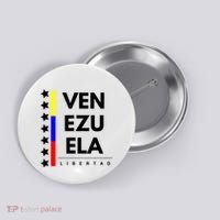 Venezuelan Flag Apparel 7 Stars Libertad Proud White Gift Button thumb 0