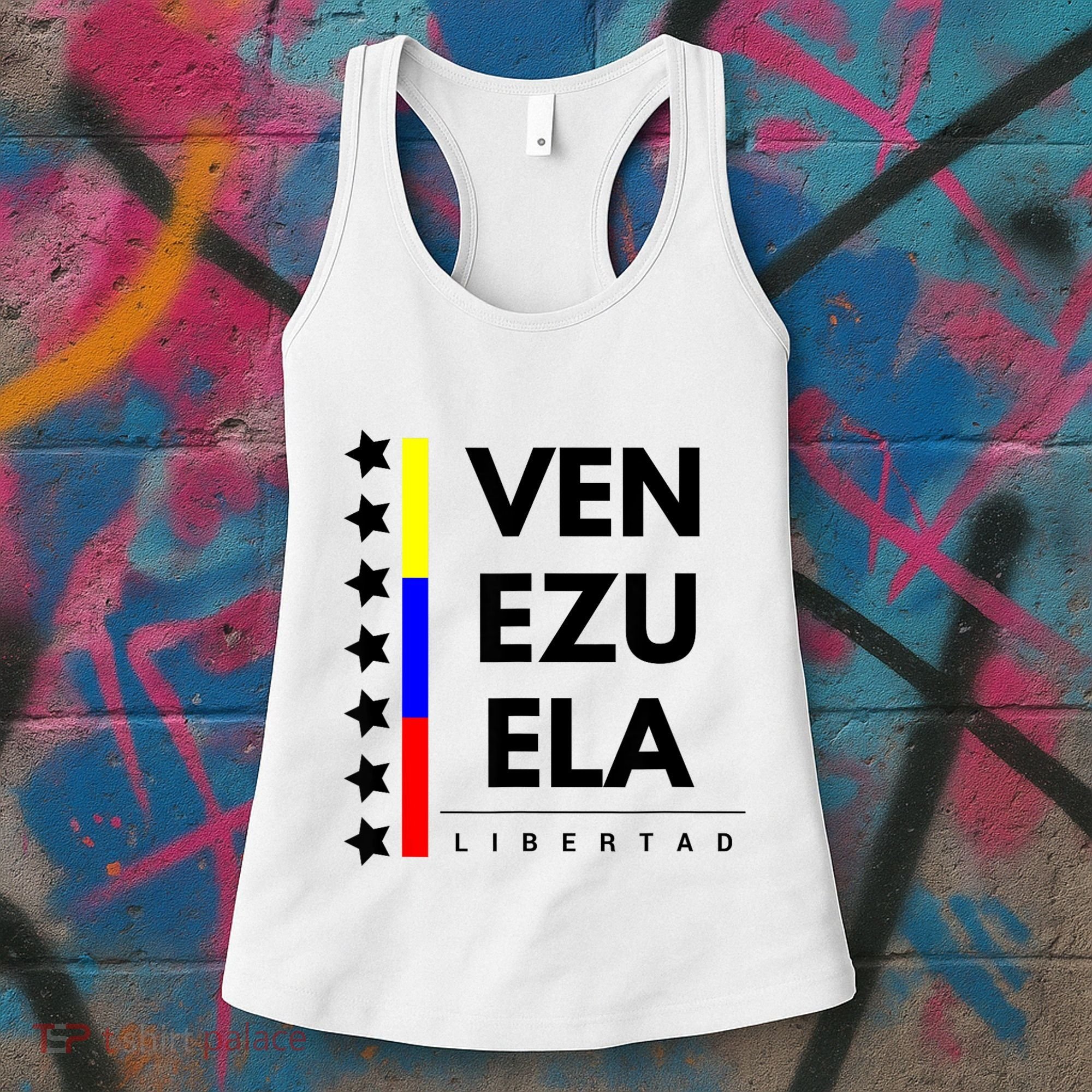 Venezuelan Flag Apparel 7 Stars Libertad Proud White Gift Women's Tank Top