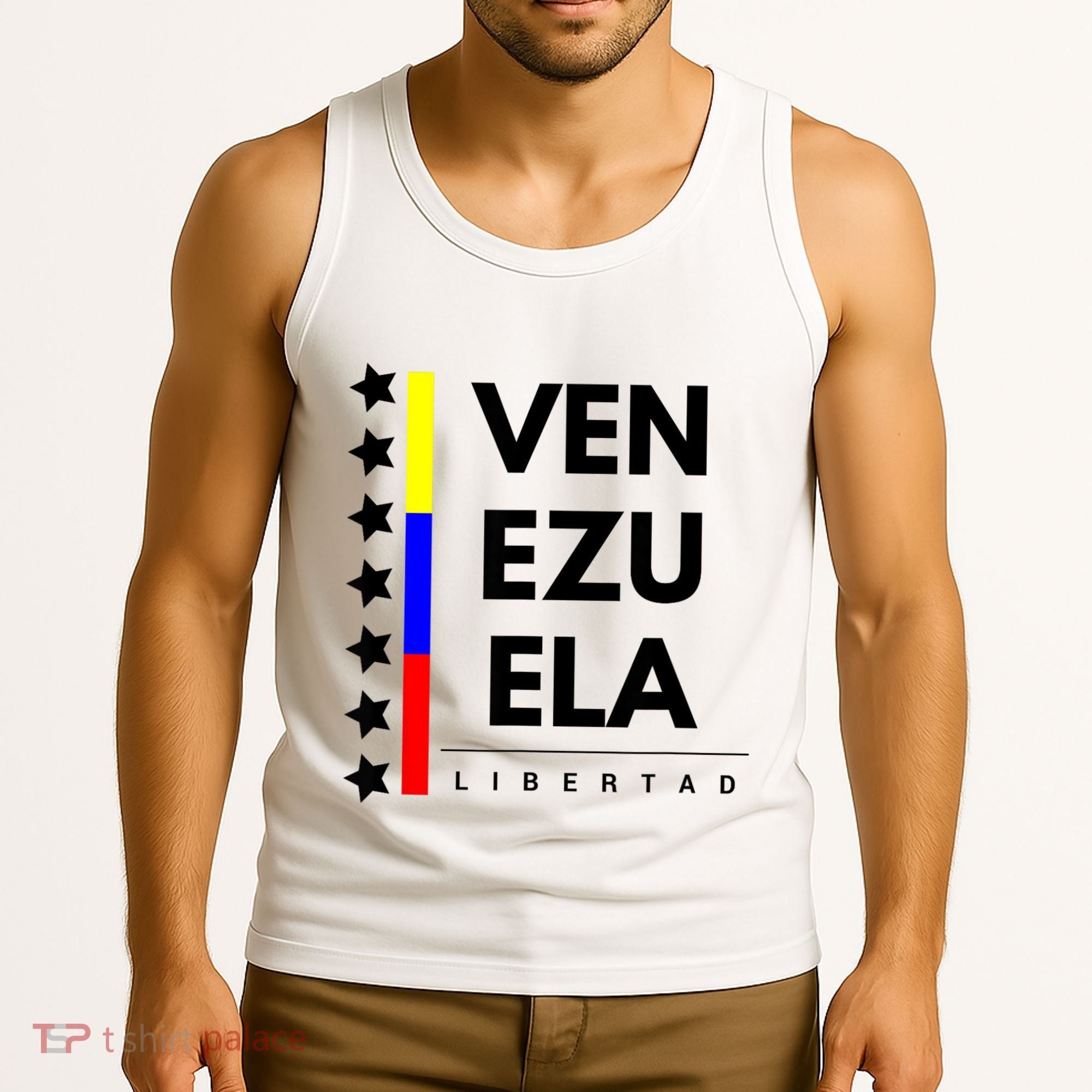 Venezuelan Flag Apparel 7 Stars Libertad Proud White Gift Tank Top