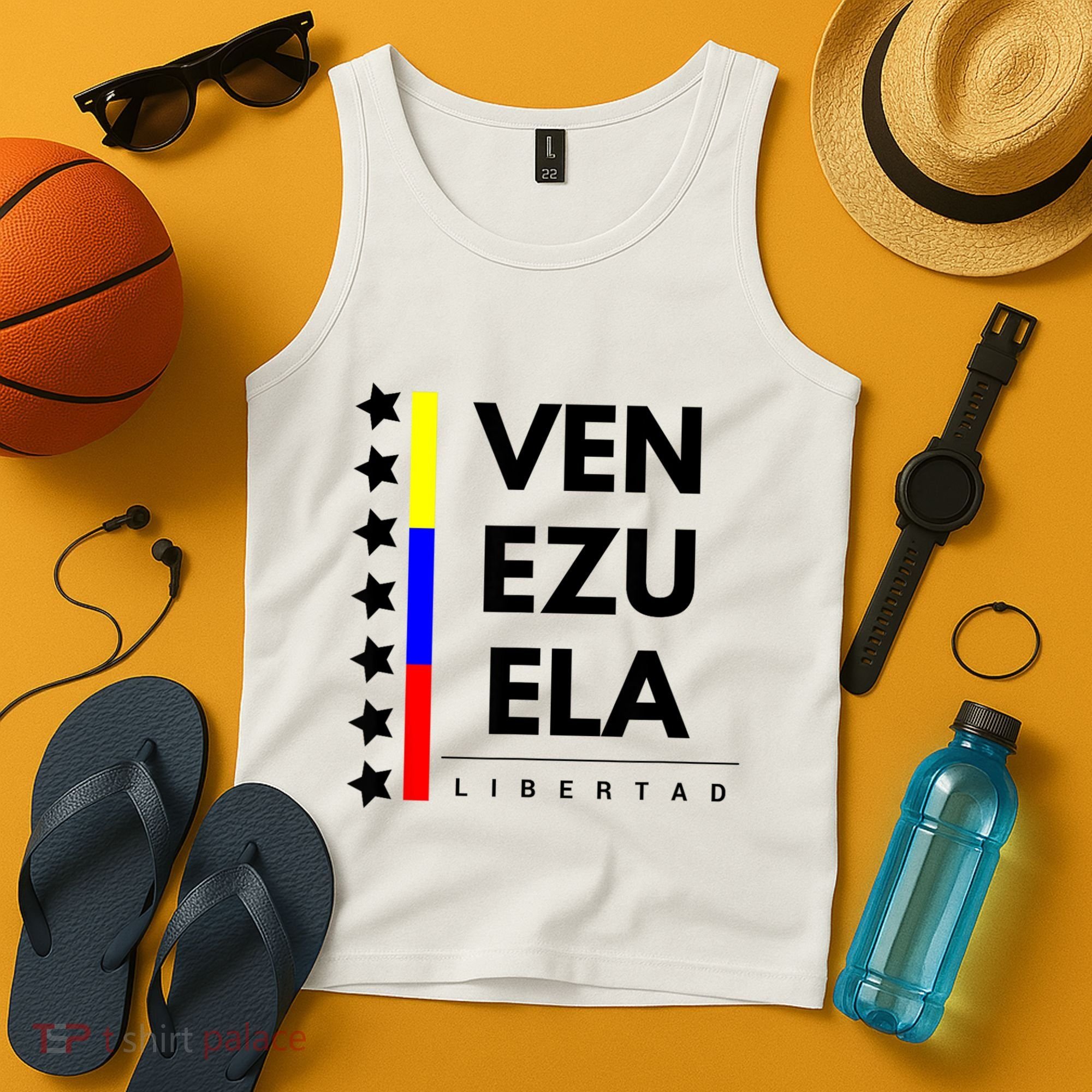 Venezuelan Flag Apparel 7 Stars Libertad Proud White Gift Tank Top