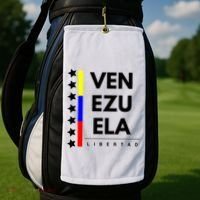 Venezuelan Flag Apparel 7 Stars Libertad Proud White Gift Golf Towel thumb 2