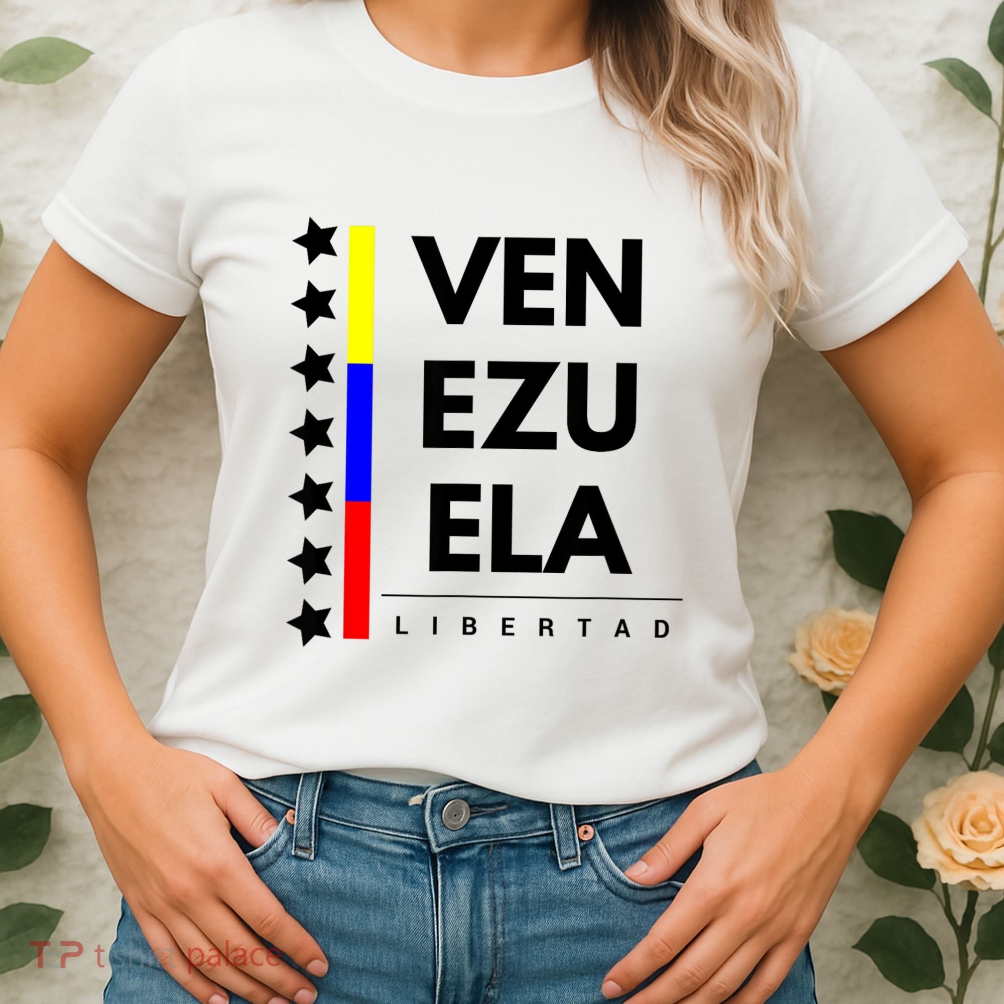 Venezuelan Flag Apparel 7 Stars Libertad Proud White Gift Women's T-Shirt