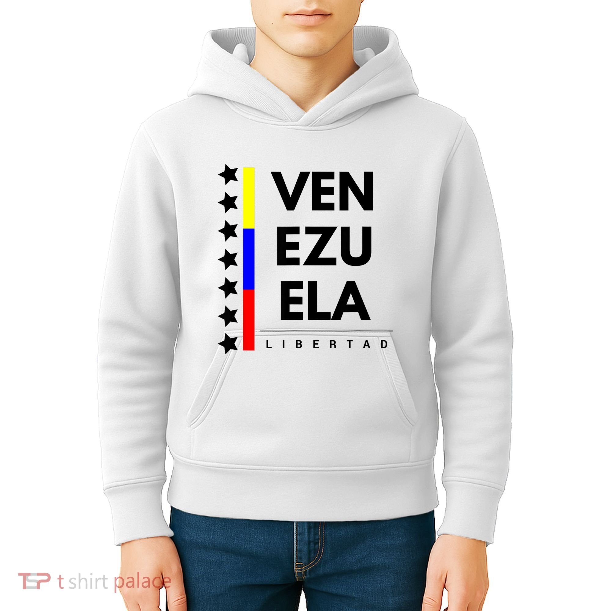Venezuelan Flag Apparel 7 Stars Libertad Proud White Gift Kids Hoodie