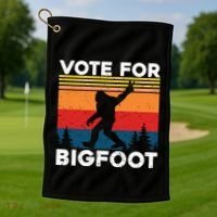 Vote For Bigfoot Golf Towel thumb 1