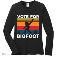 Vote For Bigfoot Women's Long Sleeve Shirt thumb 0