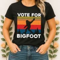 Vote For Bigfoot Women's T-Shirt thumb 2