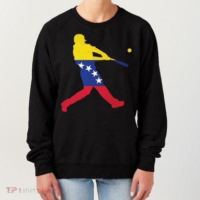 Venezuela Flag Baseball Player Meaningful Gift Women's Sweatshirt