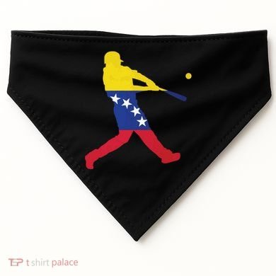 Venezuela Flag Baseball Player Meaningful Gift USA-Made Doggie Bandana
