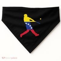 Venezuela Flag Baseball Player Meaningful Gift USA-Made Doggie Bandana thumb 0
