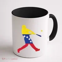 Venezuela Flag Baseball Player Meaningful Gift Coffee Mug thumb 1