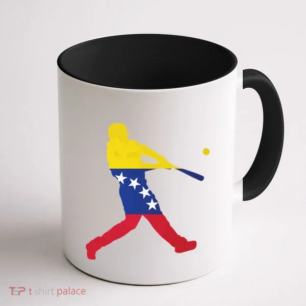 Venezuela Flag Baseball Player Meaningful Gift Coffee Mug