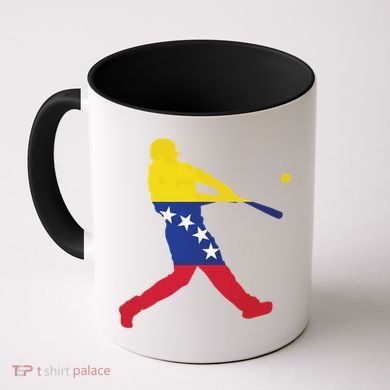 Venezuela Flag Baseball Player Meaningful Gift Coffee Mug
