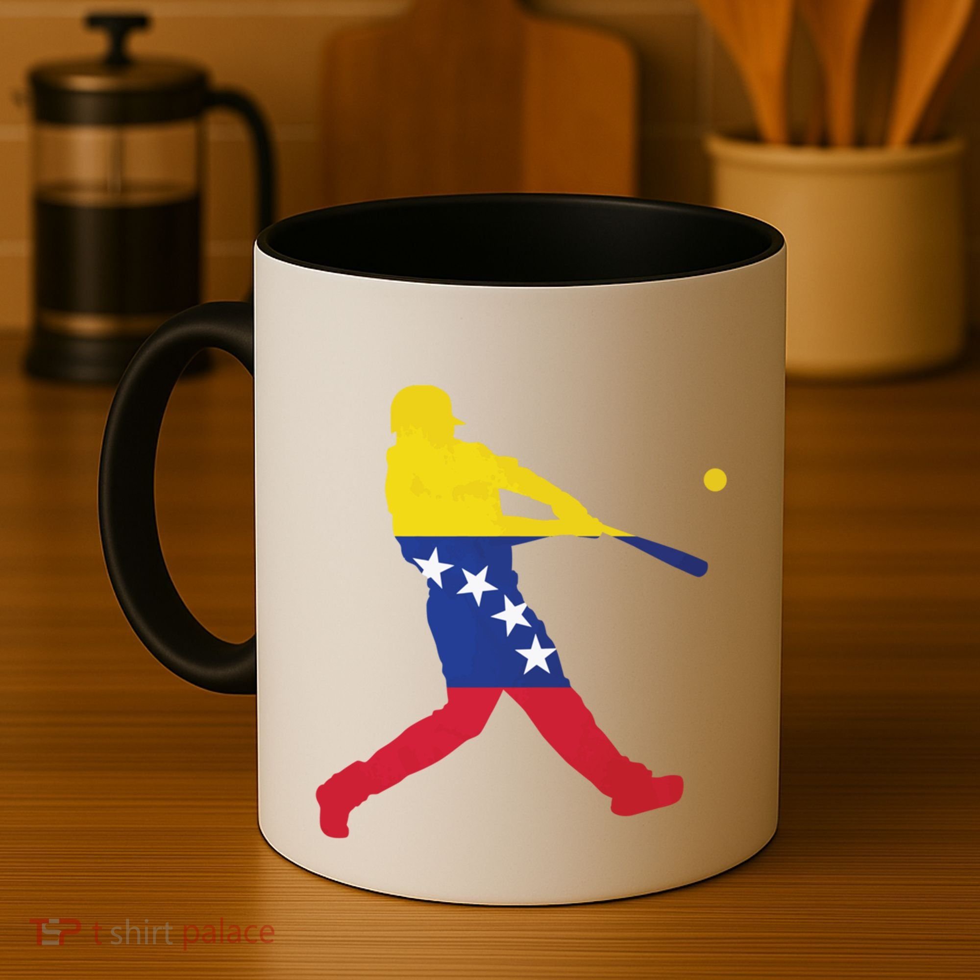 Venezuela Flag Baseball Player Meaningful Gift Coffee Mug