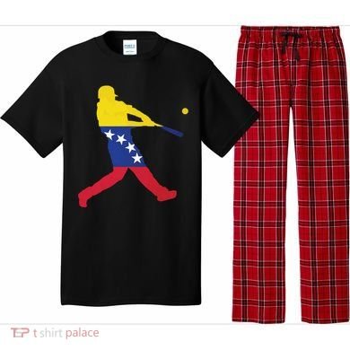 Venezuela Flag Baseball Player Meaningful Gift Pajama Set
